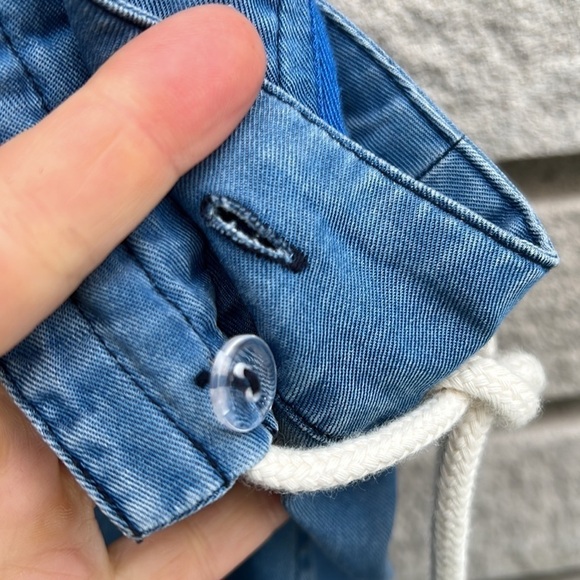 Yerse Tencel Wrap Denim Mini Skirt Sz L - Picture 6 of 9